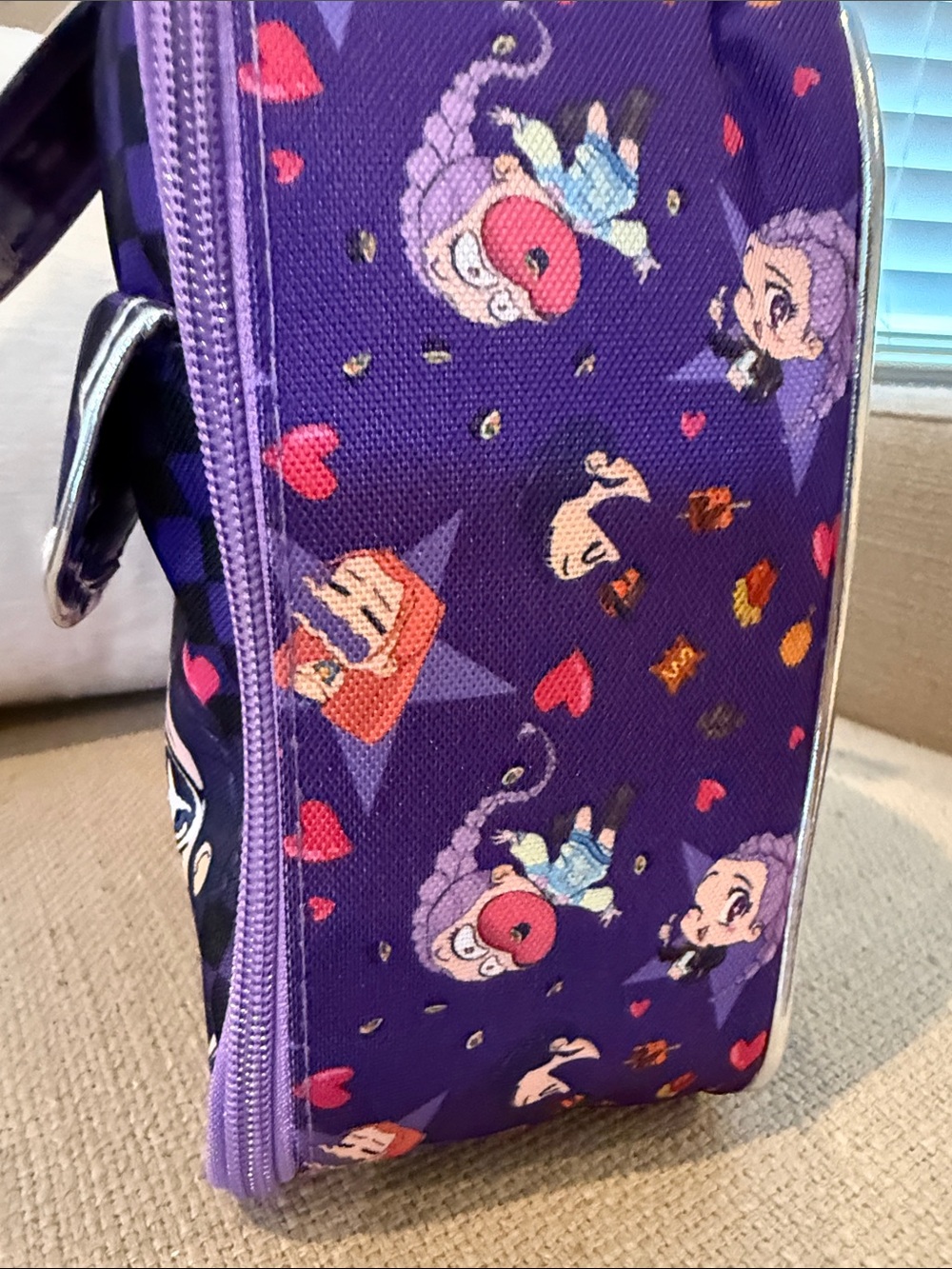 NWT Purple K Pop Demon Hunters Kids Lunch Box with Snack Pouch - Picture 10 of 10